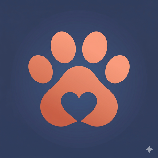 Petfolio app icon, a terracotta paw with a heart
